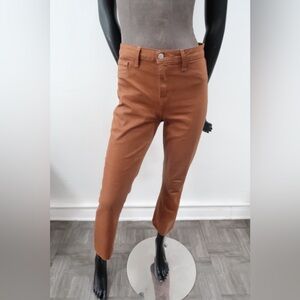 * L'Agence "Kendra" jeans in coated stretch denim